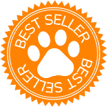 lawn care package orange stamp with paw and slogan